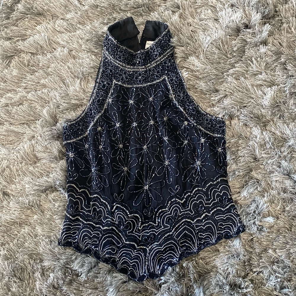 Vintage style beaded top